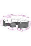 9 Piece Garden Sofa Set with Cushions Black Poly Rattan - 3
