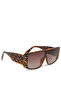Women Cushion Textured Oversized Sunglasses in Brown - 3