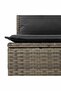 2 Piece Garden Sofa Set with Cushions Grey Poly Rattan Acacia - 5