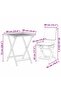 Bistro Set Folding 3 pcs Oil Natural Solid Acacia Wood - 3