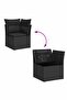 10 Piece Garden Sofa Set with Cushions Black Poly Rattan - 5