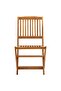 Folding Outdoor Chairs 4 pcs Solid Acacia Wood - 2