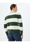 Knitwear Sweater Polo Neck Button Detail - 4