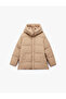 Mock Neck Quilted Puffer Jacket with Snap Button Pockets - 3