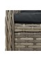 Reclining Garden Chairs 2 pcs Grey Poly Rattan - 8