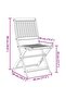 Folding Outdoor Chairs 4 pcs Solid Acacia Wood - 3