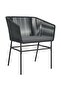 Garden Chairs 2 pcs with Cushions Black Poly Rattan - 2