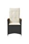Reclining Garden Chairs 2 pcs with Cushions Black Poly Rattan - 4