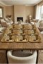 SINGLE-SIDED GOLD 12-Piece Luxury Stainless Steel Square Serving Tray Set with Gold and Silver Options - 4