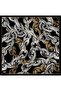 Nostalgia Series Nostalgia Series Sura Silk Scarf 9253Ds-01 Chain Pattern 01-Black-Gold - 2