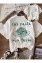 Pasta Printed Round Neck Short Sleeve T-Shirt – Summer Casual