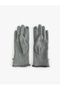 Ribbon Detailed Faux Fur Gloves