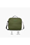 Solid Lunch Bag with Adjustable Strap and Zip Closure - 4