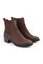 Genuine Leather Women's Chelsea Boots – Side Zipper, Elastic, Thick Heel, Non-Slip Sole L065.282 - 3
