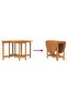 Garden Table Folding Brown 110 x 60 x 72 cm Solid Acacia Wood - 7
