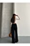 Women's Brioche Knit Elastic Waist Pants with Cuffed Hem - 7