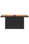 Garden Table Black 100x55x73 cm Poly Rattan and Acacia Wood - 4