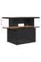 Garden Table Black 100x55x73 cm Poly Rattan and Acacia Wood - 7