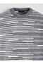 Lcw Modest Gray Crew Neck Striped Oversize Women's Knitwear Sweater - 6