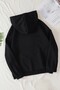 Unisex Duck Printed Hooded Black Sweatshirt Hoodie with Kangaroo Pocket - 2