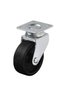 Hts Furniture Wheel with Swivel Plate 49 mm Code 311 |   35 kg Capacity Black Screw-In Furniture Caster Wheel