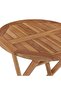 Folding Garden Table 60 cm Solid Teak Wood - 5
