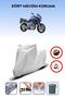 Gray Rear Bag Lock Incompatible Yamaha Tdm 850 Compatible Motorcycle Tarpaulin, 4 Seasons