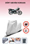 Gray Rear Bag Lock Incompatible Kuba Filinta 100 Compatible Motorcycle Tarpaulin, 4 Seasons