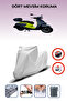 Gray Rear Bag Lock Incompatible Motolux Macchiato 125 Compatible Motorcycle Tarpaulin, 4 Seasons