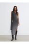 Lcw Vision One Shoulder Shiny Look Shirred Dress