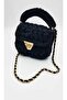 Hand Knitted Black Women's Knitted Bag - 3
