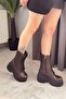 Women's Riva Side Zipper Lace-Up High Wedge Heeled Long Boots Bootie - 2