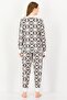 Women 2 Pieces Allover Print Top And Bottom Sleepwear Set, Multicolor - 4