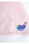 Organic Embroidered Light Pink Baby Girl Beanie - 2