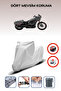 قفل حقيبة خلفية رمادي اللون غير متوافق مع قماش الدراجات النارية المتوافق مع Harley-Davidson Low Rider ST