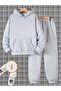 Children's Smooth Hooded Sweatshirt / Tracksuit with Elastic Cuffs