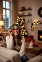 Christmas Themed Sparkling Pine Tree Party Glasses – Sparkling Pine Tree Christmas Party Glasses - 3