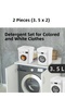 Separate Storage Set for 2 3.5 Liter Detergent Storage Boxes, White and Color - 2