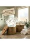 Set of 2 Rope Baskets with Lids 27X20 cm - Luxury Bathroom Organizer and Detergent Storage Box - 3