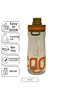 650 ml Sports Water Bottle – Water Bottle with Locking Lid, Spout, and Strap - Green