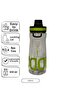 650 ml Sports Water Bottle – Water Bottle with Locking Lid, Spout, and Strap - Black