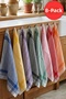 Pöti Checkered 8-Piece Drying Cloth, Nutrition Cover, Serving Napkin, Kitchen Towel Colorful Set 50X70Cm