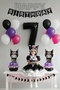 Double Kuromi Birthday Themed Balloon Set 7 Years Old Black Number Balloon Mini Kuromi Tabletop Balloon Column
