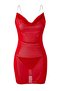 Kırmızı Tül Zincir Askılı Kapsız Külotlu Babydoll/Fantezi Gecelik THMAW26LL00025 - 3