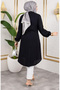 Viscose Tunic with Elastic Sleeves 0171-07 Black - 7