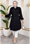 Viscose Tunic with Elastic Sleeves 0171-07 Black - 5