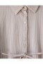 Ruffled Buttoned Drawstring Waist Skirt Set - Taupe - 5