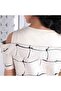 Beige printed blouse with belt - 4
