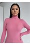 Cotton Textured Knitwear Turtleneck Slim Fit Unisex Daily Long High-Neck Sweater |   Set of 4 - 2