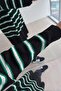 Lady Hijab Knitwear Tunic - Black/Green - 4